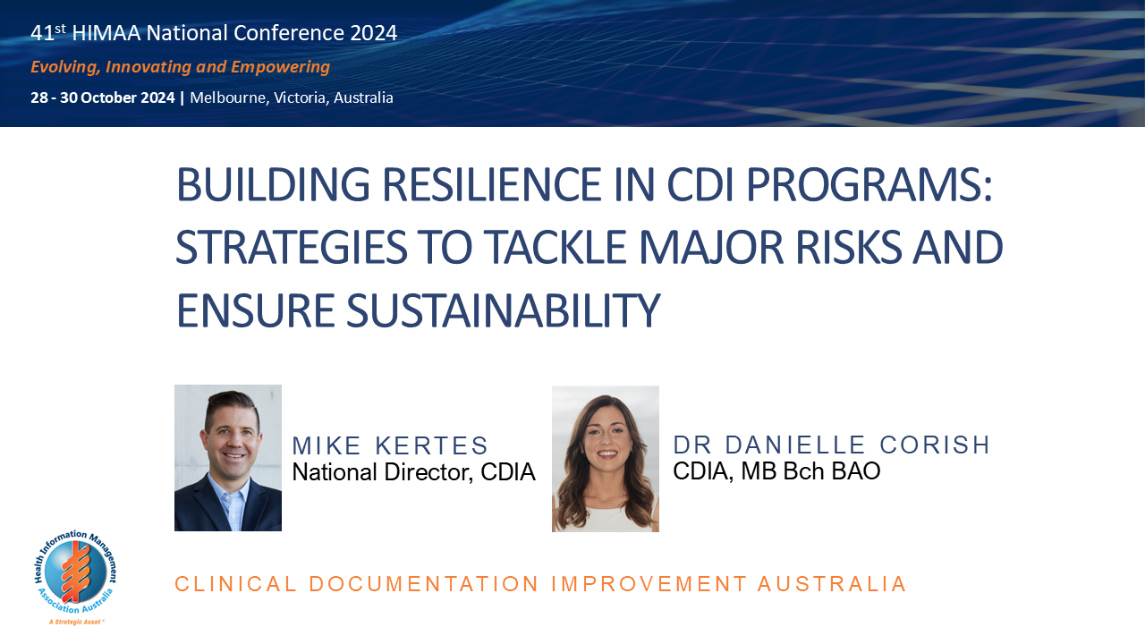 Building Resilience in CDI Programs: 2024 HIMAA National Conference Workshop